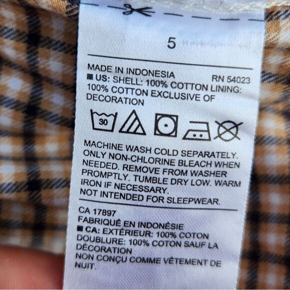 Janie And Jack Girls Tan Houndstooth Jumpsuit Ruffle Crisp White Collar Size 5 - Picture 11 of 14